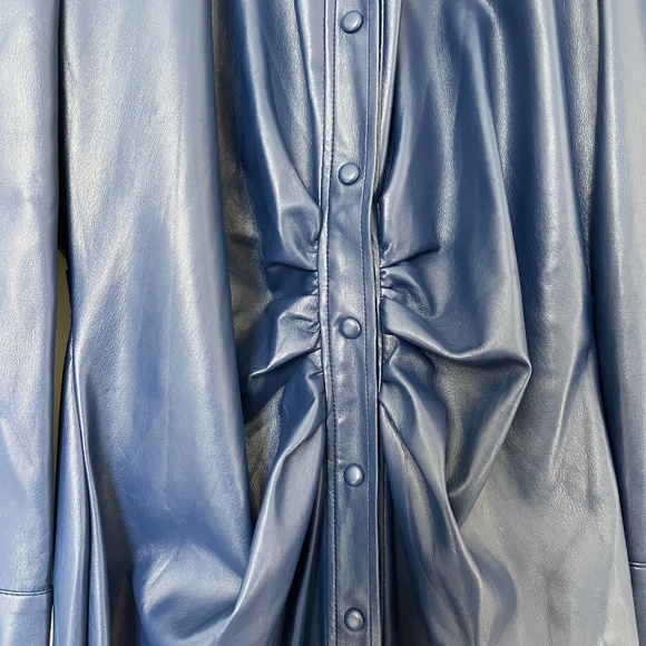 Gorgeous blue faux leather dress XXL - Picture 11 of 13